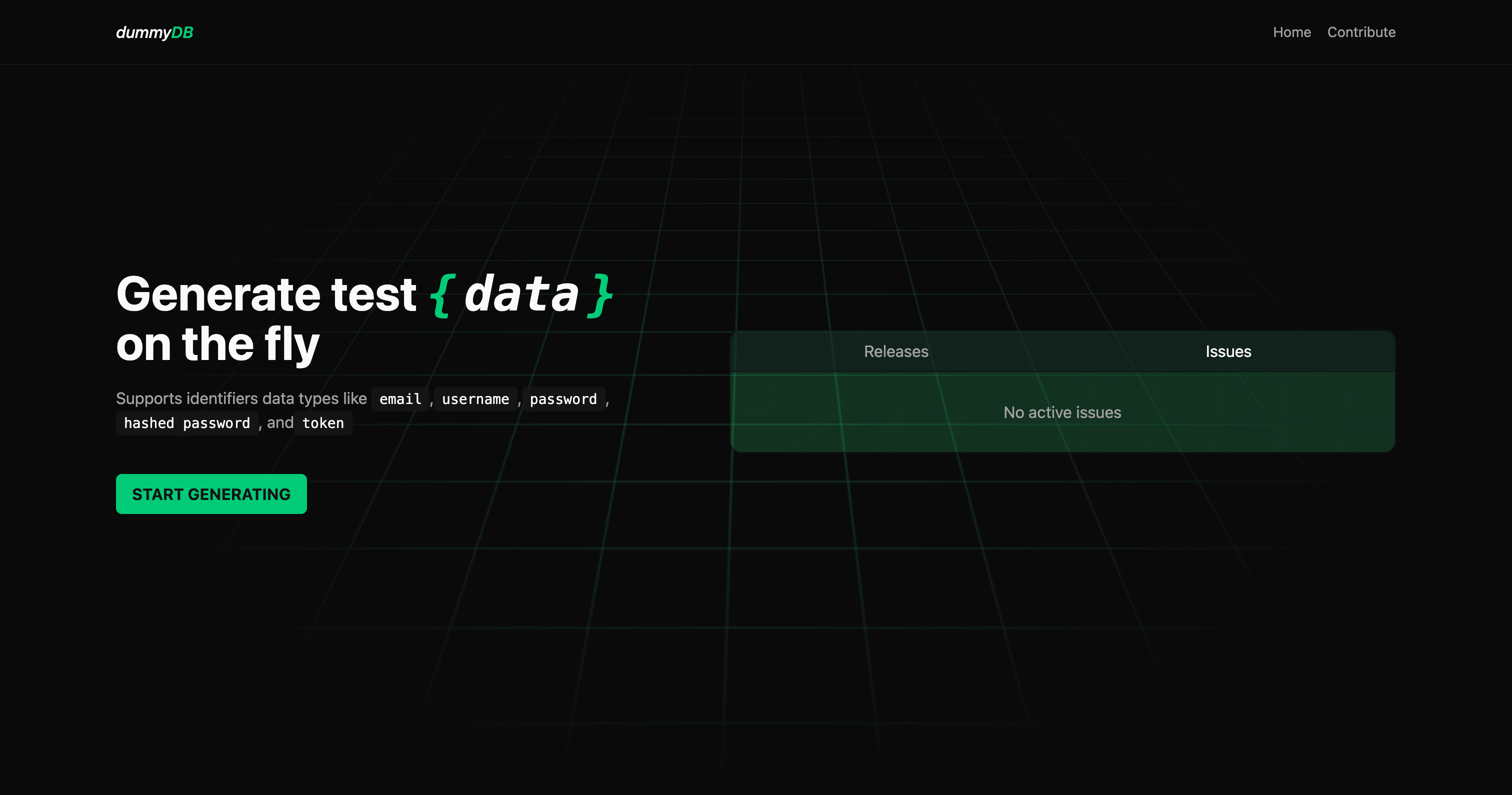 Landing page