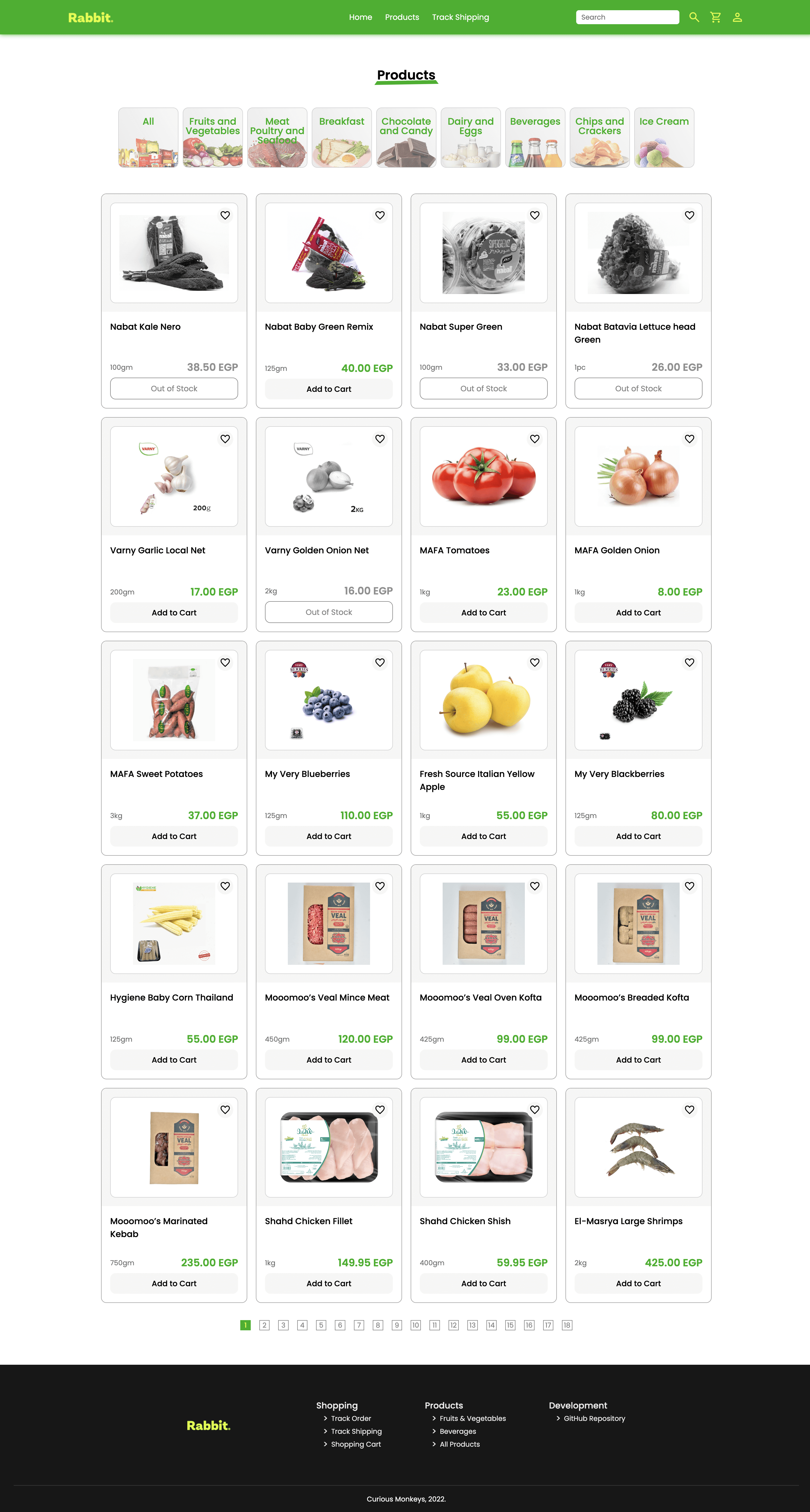 Products Page